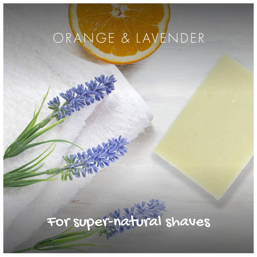 Orange & Lavender Shaving Soap Bar – Smooth, Soothing & Plastic-Free