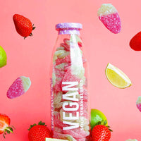 Sour Giant Strawberries Vegan Bottle 350g