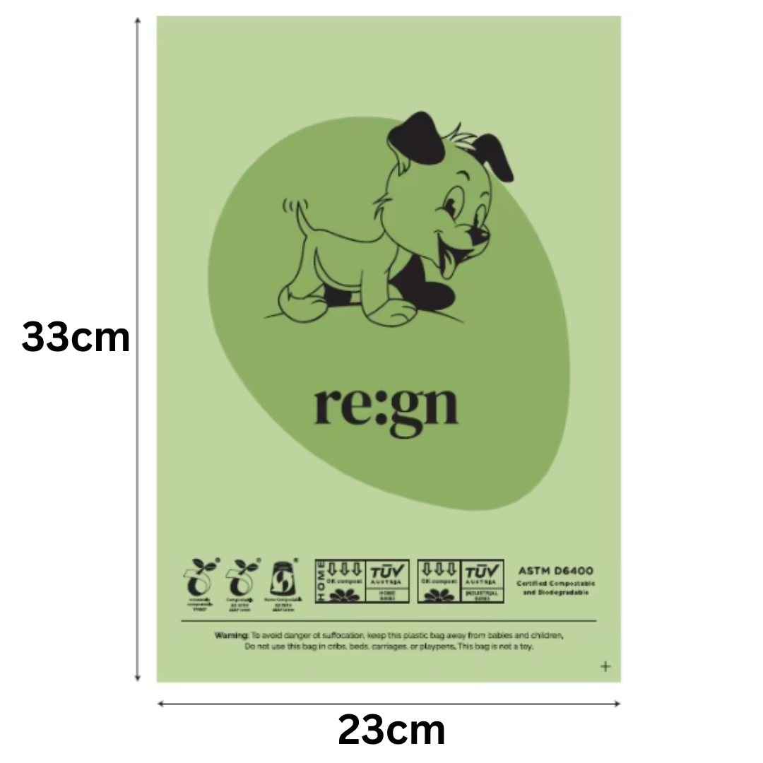 Re:gn Extra Strong Compostable Dog Poop Bags – 120 Bags per Pack