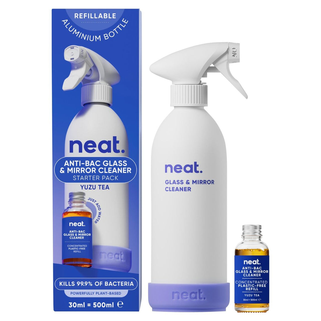 Neat Anti-Bac Glass Cleaner Refill Starter Pack - Yuzu Tea