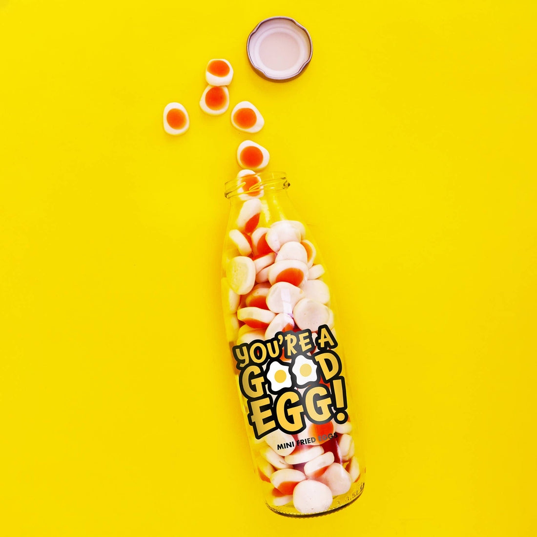 You’Re A Good Egg - Gummy Fried Eggs Retro Sweets in Bottle