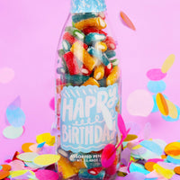 Happy Birthday Assorted Fruit Flavour Fizzy Gummy Pencils – 350g