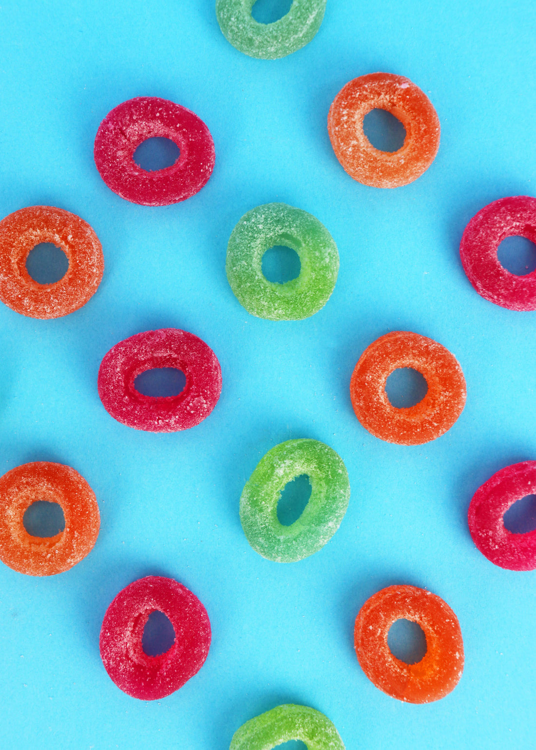 Vegan Mixed Fruit Flavoured Rings in Reusable Glass Bottle - 350g