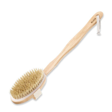 Natural Bristle Long Body Brush for Bath and Shower