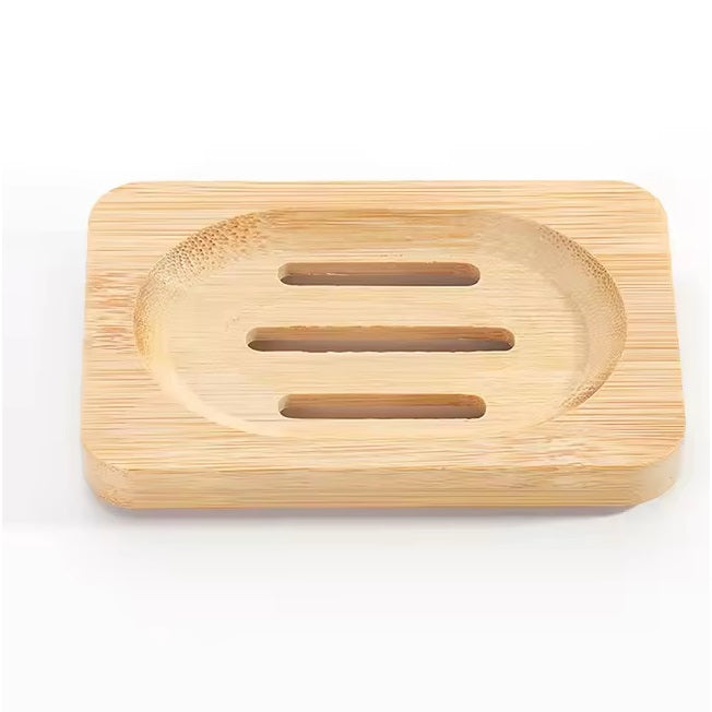 Bamboo Wooden Soap Tray, Rectangular Shape Tray For Soap Bars