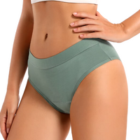 Bikini Style Reusable Period Pants - Biodegradable Bamboo Cotton Period Pants - S to 2XL