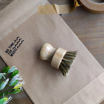 Bamboo Dish Brush and Vegetable Scrubber