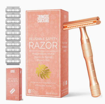 Reusable Safety Razor - Rose Gold