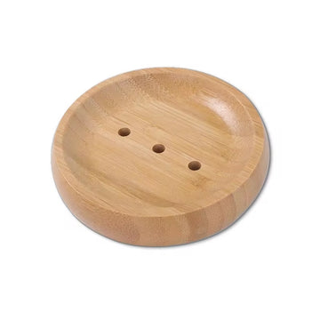 Bamboo Draining Soap Dish - Circular Design