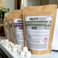 20x Toilet Bombs For Eco Cleaning, Citric Acid Bicarb Toilet Cleaner - Choice Of Scents