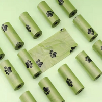 8 Rolls Of Biodegradable Eco Friendly Dog Poop Bags, Eco Waste Poo Disposal