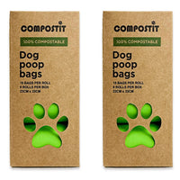 Compostable Biodegradable Eco Friendly Dog Waste Bags, Eco Waste Poo Disposal - 120 Pack