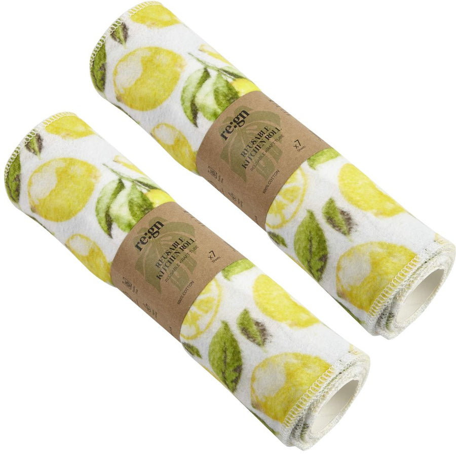 Re:gn Reusable Durable Kitchen Roll, Wash & Reuse Kitchen Towel - Pack of 7