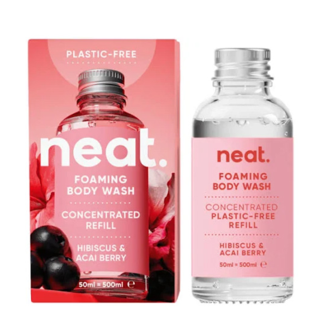 Neat Foaming Body Wash – Hibiscus & Acai Berry - Bottle & Refill