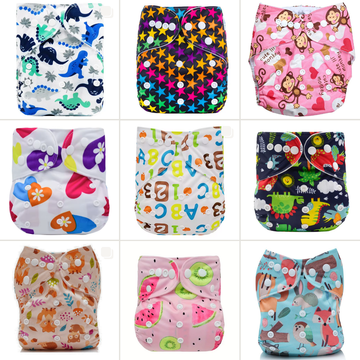 Reusable Baby Cloth Nappies With Insert - Choice of 11 Designs