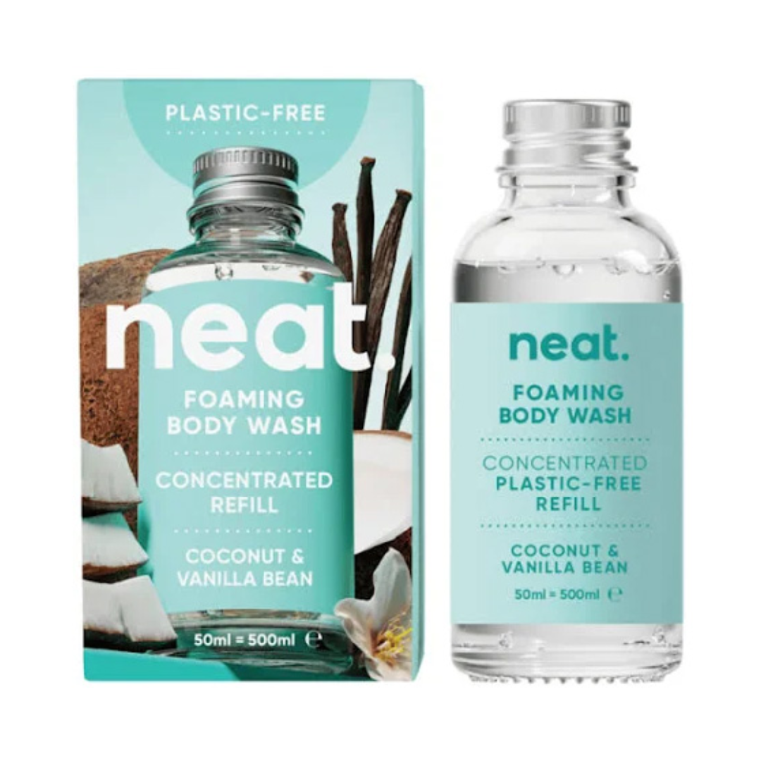 Neat Foaming Body Wash – Coconut and Vanilla Bean - Bottle & Refill