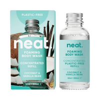 Neat Foaming Body Wash – Coconut and Vanilla Bean - Bottle & Refill