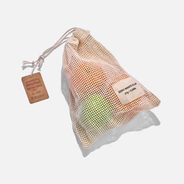 Zero Waste Club Organic Cotton Mesh Produce Bags – 3 Sizes Available