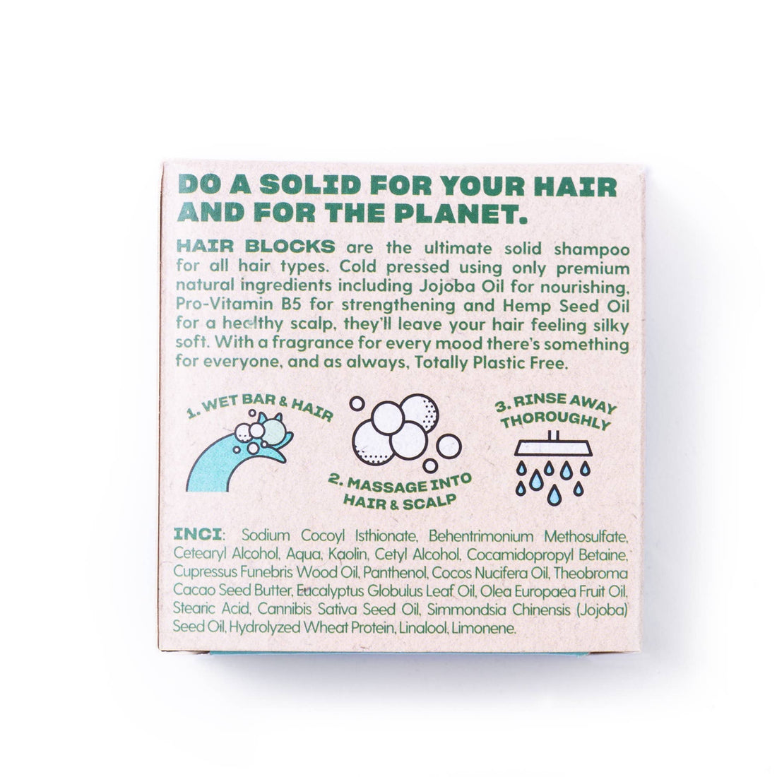 Hair Blocks Solid Shampoo - Cedarwood & Eucalyptus