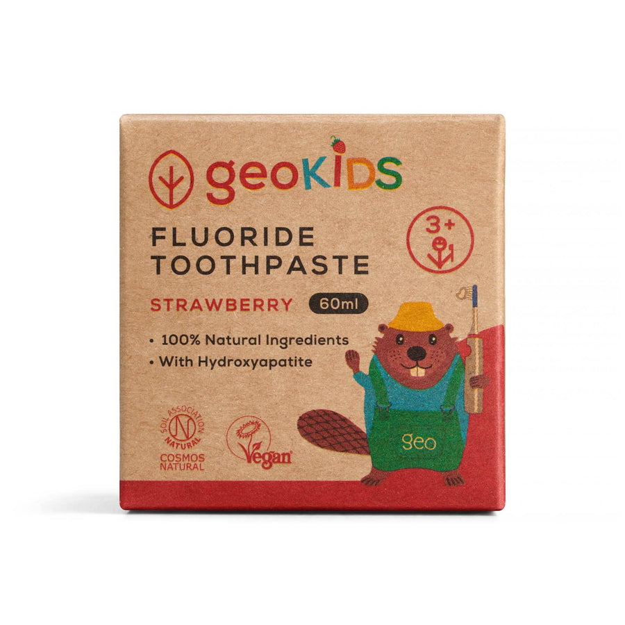 Geo Kids Fluoride Toothpaste - 100% Natural, Non-Foaming Formula