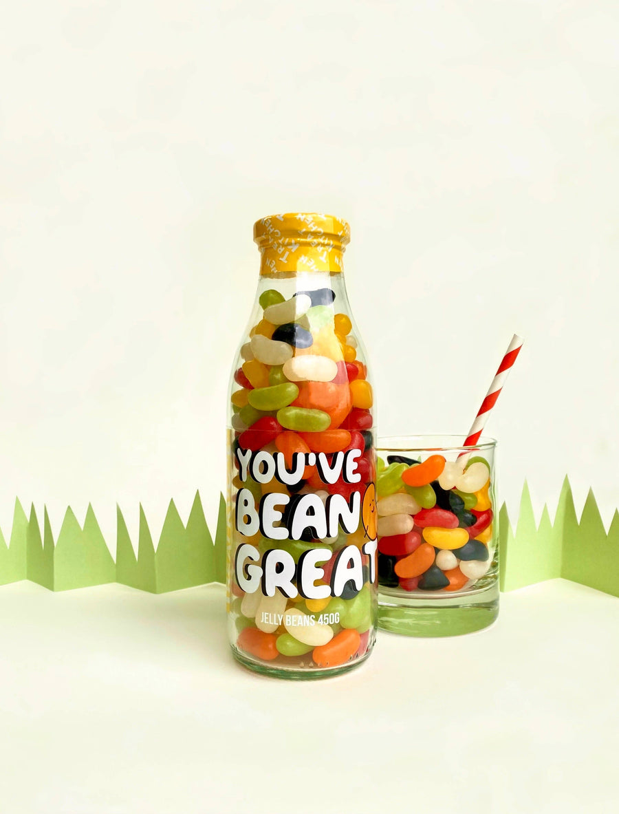 "you've bean great" Vegan Jelly Bean Sweet Bottle