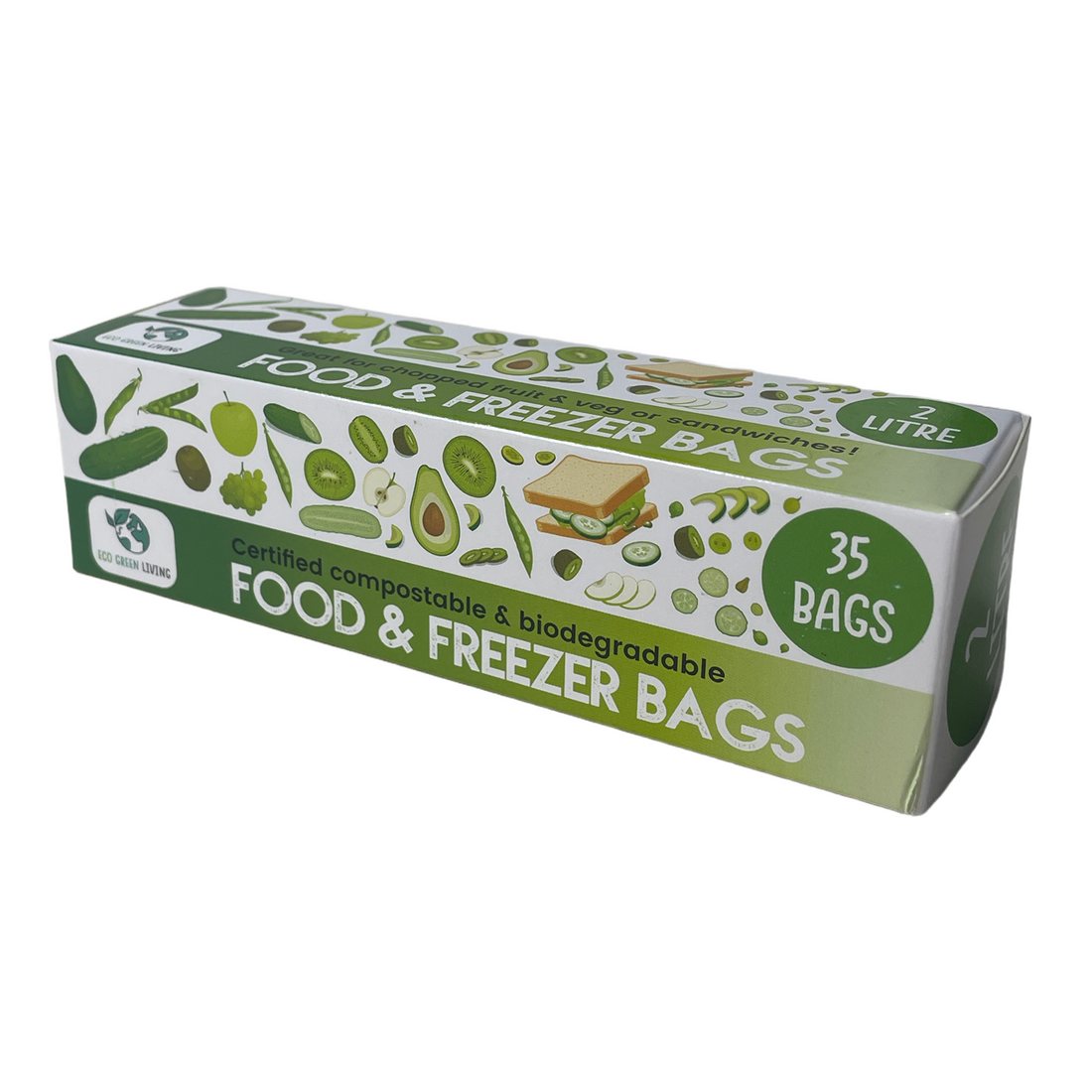 Compostable Biodegradable Food Storage Freezer Bags Leakproof Airtigh