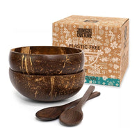 Eco-friendly Coconut Bowls & Spoons Set of 2