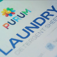 Purum Fresh Linen Laundry Detergent Sheets - Plastic Free Eco No Mess Laundry Sheets, 64 Pack