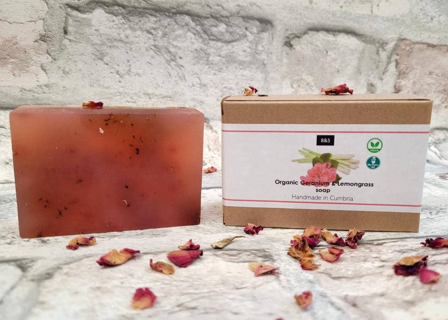 ORGANIC GERANIUM & LEMONGRASS SOAP - 100g